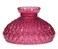 B&P Lamp BP Lamp Diamond Quilted Pattern Student Glass Shade with Crimped Top 10 Inches Cranberry