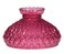 B&P Lamp BP Lamp Diamond Quilted Pattern Student Glass Shade with Crimped Top 10 Inches Cranberry