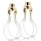 EMNOOTI Lamp Shade Light Bulb Clip AdapterLamp Shade Holder Includes Finial and Lampshade Levellers to Keep Lamp Shade in PlaceClip on Lampshade Adapter Gold Color 2PCS PACK