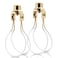 EMNOOTI Lamp Shade Light Bulb Clip AdapterLamp Shade Holder Includes Finial and Lampshade Levellers to Keep Lamp Shade in PlaceClip on Lampshade Adapter Gold Color 2PCS PACK