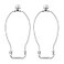 yuntop 2 Pcs 8Inch Lamp Shade Harp Holders Detachable Lamp Shade Bracket Heavy Duty DIY Lighting Accessories for Floor Lamps and Table finials Bracket Light Fitting Nickel