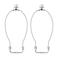 yuntop 2 Pcs 8Inch Lamp Shade Harp Holders Detachable Lamp Shade Bracket Heavy Duty DIY Lighting Accessories for Floor Lamps and Table finials Bracket Light Fitting Nickel
