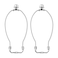 yuntop 2 Pcs 8Inch Lamp Shade Harp Holders Detachable Lamp Shade Bracket Heavy Duty DIY Lighting Accessories for Floor Lamps and Table finials Bracket Light Fitting Nickel