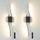 Daunton Modern Battery Operated Wall Sconce Set of 2 Black Dimmable LED Wall Light with Remote Control 3CCT Adjustable Timer Memory Function Wireless Wall Light for TV Wall Living Room Bedroom
