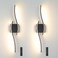 Daunton Modern Battery Operated Wall Sconce Set of 2 Black Dimmable LED Wall Light with Remote Control 3CCT Adjustable Timer Memory Function Wireless Wall Light for TV Wall Living Room Bedroom