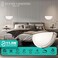 Flynix 13 inch Dimmable LED Wall Sconce Half Moon Wall Light Fixture 3000K4000K5000K Color Temperature Adjustable Modern Bathroom Vanity Light FixturesSuper Bright Brushed Nickel 2 Pack