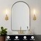 SANTOSTOCK Hardwired Gold Wall Sconces Set of 2 Modern Bathroom Sconces Wall Lighting Vanity Light Fixtures with Clear Glass Brushed Brass Wall Decor Lights for Mirror Living Room Bedroom Hallway Stai