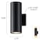 Kichler Cylinders 12 Outdoor Wall Sconce in Black 2Light Exterior Wall Light Cylinder Fixture 12 H x 5 W 9244BK