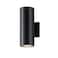 Kichler Cylinders 12 Outdoor Wall Sconce in Black 2Light Exterior Wall Light Cylinder Fixture 12 H x 5 W 9244BK