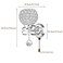 WeFoonLo Modern Crystal Wall Light Pendent Lamp Chrome Finish Bedroom Sconce Lighting Fixture with Pull Cord Switch E14 Socket Spherical
