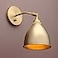 Yosoan Vintage Wall Sconce Bookcase Light 1Light Dimmable On Off Switch Hardwired Industrial Mount Metal Fixture Lighting Lamp with 61 Oval Antique Metal Shade inBuild Gold Reading Light for Bed