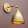 Yosoan Vintage Wall Sconce Bookcase Light 1Light Dimmable On Off Switch Hardwired Industrial Mount Metal Fixture Lighting Lamp with 61 Oval Antique Metal Shade inBuild Gold Reading Light for Bed