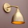 Yosoan Vintage Wall Sconce Bookcase Light 1Light Dimmable On Off Switch Hardwired Industrial Mount Metal Fixture Lighting Lamp with 61 Oval Antique Metal Shade inBuild Gold Reading Light for Bed