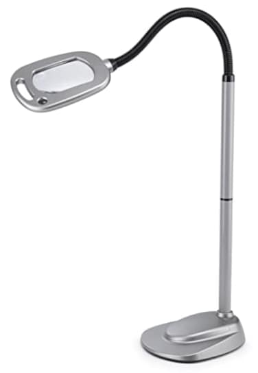 LIGHT IT! LIGHT IT By Fulcrum 20072401 MultiFlex LED Floor Magnifier Lamp Silver Single pack