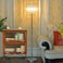 beaysyty Modern Elegance Crystal Floor Lamp OnOff Foot Switch Crystal Glass 3Lights Standing Light Reading Corner Lamp for Office Cafe Den Living Room Bedroom Chrome Finish