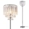beaysyty Modern Elegance Crystal Floor Lamp OnOff Foot Switch Crystal Glass 3Lights Standing Light Reading Corner Lamp for Office Cafe Den Living Room Bedroom Chrome Finish