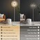 BesLowe 69 Crystal Floor Lamp for Living Room Modern Standing Lamp with 738PCS K9 Crystals Tall Lamp Pole Light for Bedroom Office Mid Century Silver Floor Lighting with 9 LED Bulbs Chrome
