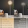 BesLowe 69 Crystal Floor Lamp for Living Room Modern Standing Lamp with 738PCS K9 Crystals Tall Lamp Pole Light for Bedroom Office Mid Century Silver Floor Lighting with 9 LED Bulbs Chrome