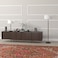 Henn&amp;Hart HennHart 2Light Floor Lamp with Fabric Shade in Blackened BronzeRustic OakWhite Floor Lamp for Home Office Bedroom Living Room 61 Tall