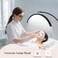 MINIEAR Half Moon Lash Light for Eyelash Extensions Estheticians Dimmable LED Lash Lamp with Flexible Gooseneck ShadowFree Moon Light for Lash Tech Tattoo SPA Eyelash Lamp Glossy Black