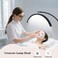 MINIEAR Half Moon Lash Light for Eyelash Extensions Estheticians Dimmable LED Lash Lamp with Flexible Gooseneck ShadowFree Moon Light for Lash Tech Tattoo SPA Eyelash Lamp Glossy Black
