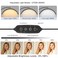 MINIEAR Half Moon Lash Light for Eyelash Extensions Estheticians Dimmable LED Lash Lamp with Flexible Gooseneck ShadowFree Moon Light for Lash Tech Tattoo SPA Eyelash Lamp Glossy Black