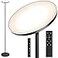 OUTON Floor Lamp 30W3000LM LED Modern Torchiere Sky Lamp Super Bright Dimmable Standing Tall Lamp with 4 Color Temperatures Remote Touch Control 1 Hour Timer for Living Room Bedroom Office Black