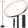 OUTON Floor Lamp 30W3000LM LED Modern Torchiere Sky Lamp Super Bright Dimmable Standing Tall Lamp with 4 Color Temperatures Remote Touch Control 1 Hour Timer for Living Room Bedroom Office Black