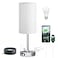 Fenmzee Touch Bedside Lamp White 3Way Dimmable USB A C Charging AC Outlet 174inch Medium