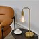 Globe Electric 67433 Holden 18 Table Lamp Matte Brass Modern Night Stand Bedroom Dcor Living Room Bedside Light