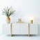 Brightech Kai LED Table Lamp with USB Port Small Bedside Reading Modern Desk Lamp Nightstand Light with Ambient Lighting for Bedroom Living Room Office Modern Globe Lamp Shade Brass Finish