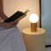 Brightech Kai LED Table Lamp with USB Port Small Bedside Reading Modern Desk Lamp Nightstand Light with Ambient Lighting for Bedroom Living Room Office Modern Globe Lamp Shade Brass Finish