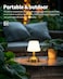 KDG Modern Cordless Small Table Lamps Portable LED Dimmable Desk Lamp 4000mAh Rechargeable Battery Operated Lighting for Restaurant Bedroom Bedside Bar Outdoor Camping Night LightGold