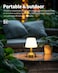 KDG Modern Cordless Small Table Lamps Portable LED Dimmable Desk Lamp 4000mAh Rechargeable Battery Operated Lighting for Restaurant Bedroom Bedside Bar Outdoor Camping Night LightGold