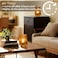 LUSHARBOR Battery Operated Decorative Lamp with Timer Small Cozy Table Lamp for Bedside Home Decor Aesthetic Cordless Battery Powered Accent Lamp for Living Room Shelf Amber
