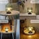 LUSHARBOR Battery Operated Lamp Cordless Table Lamps for Home Decor Battery Powered Nightlight with LED Bulb Decorative Glass Beside Lamp for Bedroom Living RoomGreen