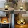 LUSHARBOR Battery Operated Lamp Cordless Table Lamps for Home Decor Battery Powered Nightlight with LED Bulb Decorative Glass Beside Lamp for Bedroom Living RoomGreen