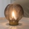 LUSHARBOR Battery Operated Lamp with Timer Small Glass Table Lamp Decorative Cordless Battery Powered Bedside Lamps for Living Room Shelf Decro Desk Amber