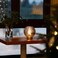 LUSHARBOR Battery Operated Lamp with Timer Small Glass Table Lamp Decorative Cordless Battery Powered Bedside Lamps for Living Room Shelf Decro Desk Amber