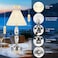 KIVDITZO Rechargeable Table Lamp With Touch DimmerAcrylic Cordless Lamp with 4400mAh Battery Operated3Level BrightnessPleated Linen Fabric ShadePortable Cordless Table Lamp for DinnerPatioBulb Include
