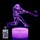 SEVEN LADY Baseball Man 3D Lamp Night Light with Remote Touch ControlMultiple Colour Brightness Adjusted Batteries Powered Gifts for Boys Girls Baseball Man2