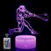 SEVEN LADY Baseball Man 3D Lamp Night Light with Remote Touch ControlMultiple Colour Brightness Adjusted Batteries Powered Gifts for Boys Girls Baseball Man2