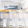 PARTPHONER Touch Control Table Lamps Set of 2 Modern Ceramic Bedside Lamp with 2 USB Ports 1 AC Outlet 3Way Dimmable White Nightstand Lamp with Fabric Shade for Living Room Bedroom LED Bulbs Included