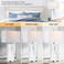 PARTPHONER Touch Control Table Lamps Set of 2 Modern Ceramic Bedside Lamp with 2 USB Ports 1 AC Outlet 3Way Dimmable White Nightstand Lamp with Fabric Shade for Living Room Bedroom LED Bulbs Included