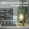 ULAROOM Cordless Lamp Rechargeable Battery Operated lamp Glass Table Lamp Remote Control Dimmable Brightness Touch Wireless Bedside Lamp for Bedroom Kitchen Dining Home Living Room Decor Green
