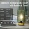 ULAROOM Cordless Lamp Rechargeable Battery Operated lamp Glass Table Lamp Remote Control Dimmable Brightness Touch Wireless Bedside Lamp for Bedroom Kitchen Dining Home Living Room Decor Green