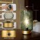 ULAROOM Cordless Lamp Rechargeable Battery Operated lamp Glass Table Lamp Remote Control Dimmable Brightness Touch Wireless Bedside Lamp for Bedroom Kitchen Dining Home Living Room Decor Green