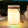uuffoo Solar Table Lamp Lantern Waterproof LED Outdoor Cordless IP44 RGB and Warm White Dimmable for Patio Camping Restaurant Terrace By the Pool