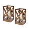 WINGBO 2 Pack Retro Battery Powered Table Lamps Battery Operated Cordless Lamp Set Portable Nightlight Decorative Light for Living Room Dining Room Bedroom Entryway Patio Faded Brown Finish