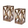WINGBO 2 Pack Retro Battery Powered Table Lamps Battery Operated Cordless Lamp Set Portable Nightlight Decorative Light for Living Room Dining Room Bedroom Entryway Patio Faded Brown Finish